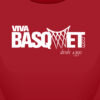 Playera roja con logotipo de vivabasquet.com