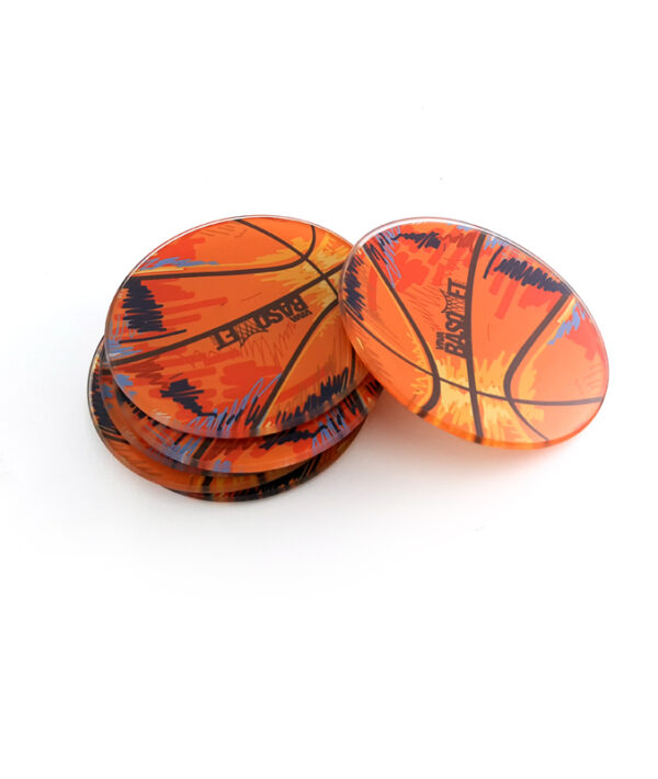 portavasos de vidrio con diseño de balon a la venta en viva basquet tienda