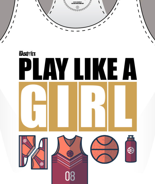 playera para mujer con diseño único de basketball a la venta en la tienda de viva basuet foto 3