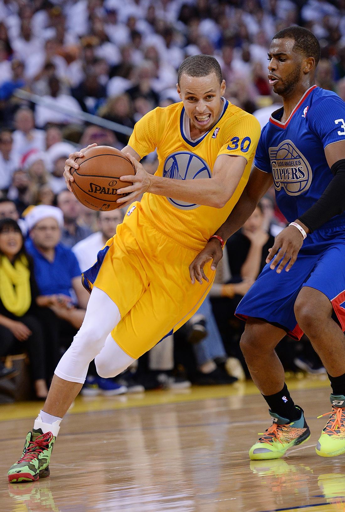Los Angeles Clippers v Golden State Warriors. Stephen Curry en viva basquet