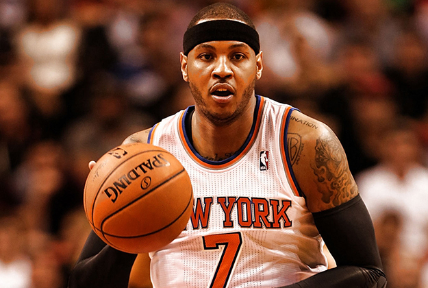 Carmelo Anthony de los New York Knicks v Miami Heat en viva basquet