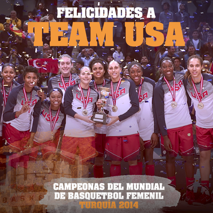 Felicidades Women's Basketball USA Team por Viva Basquet.