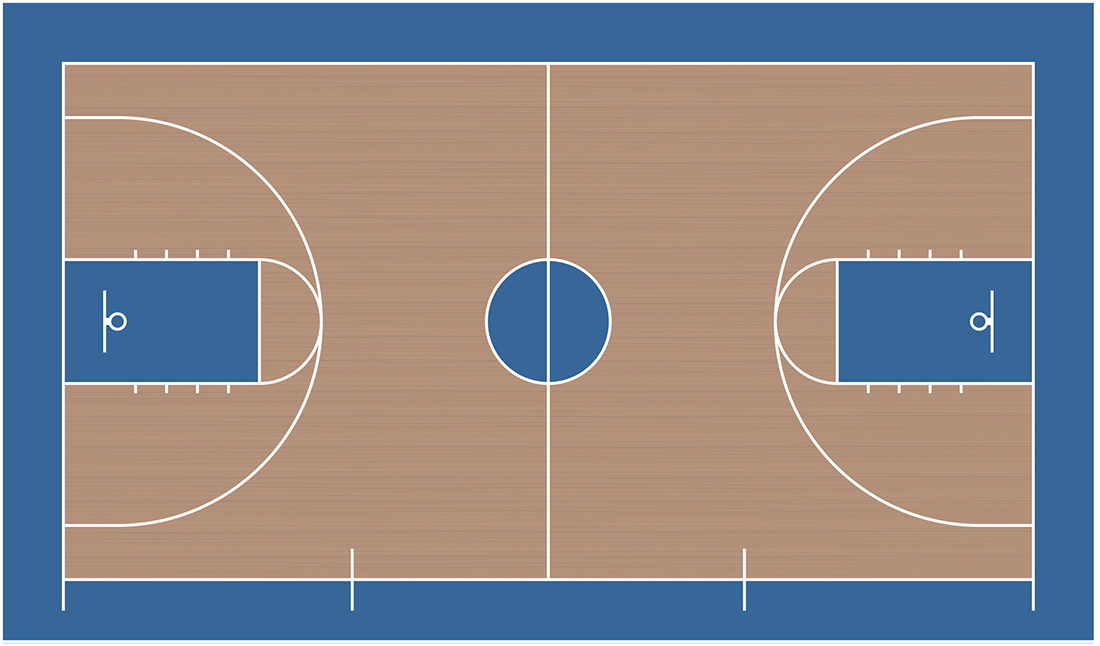 Terreno de juego para las principales competiciones oficiales de FIBA