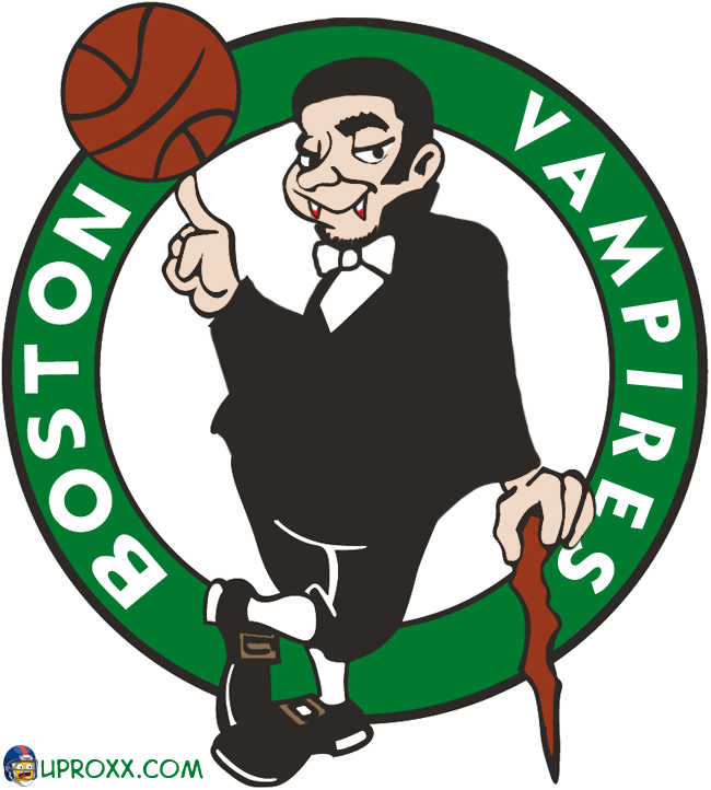 Los logos de la NBA al estilo Halloween, boston