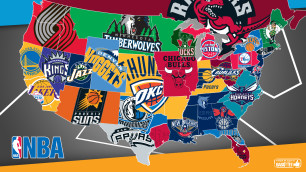 El mapa de la NBA por Viva Basquet.