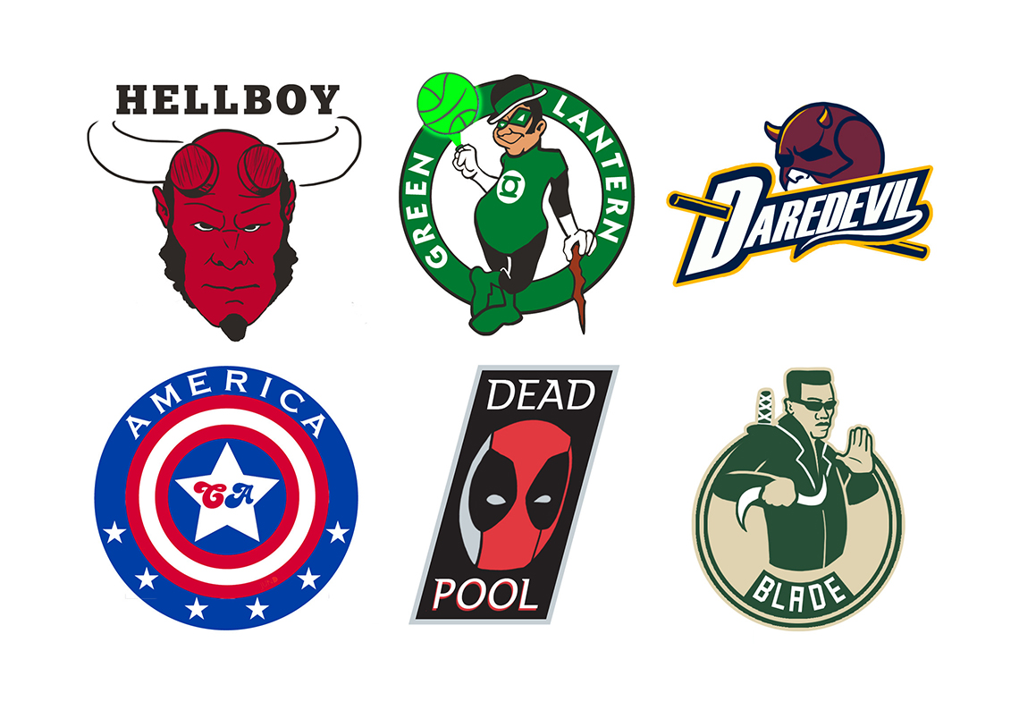 Logos de la NBA inspirados en superhéroes