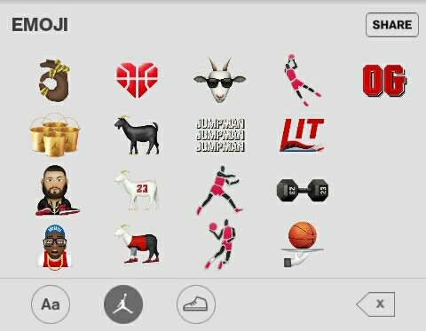 Nueva aplicación con emojis de basquetbol