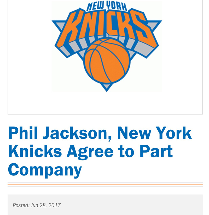 Los Knicks se despiden de Phil Jackson foto 2