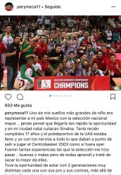 Pery Meza dice adiós a la Selección Mexicana
