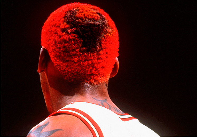 Los rebotes de Rodman por color de pelo