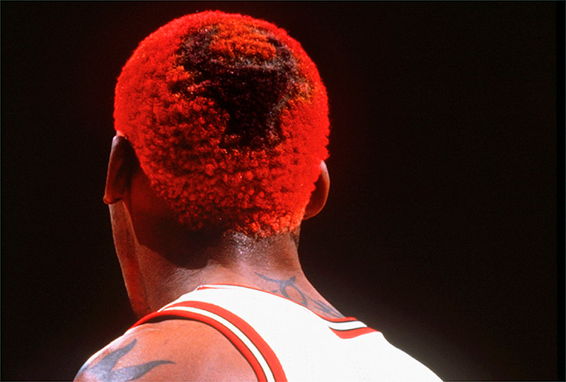 Los rebotes de Rodman por color de pelo