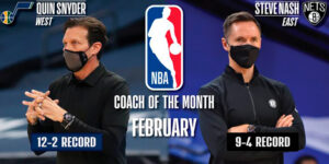 Los mejores del mes de febrero en la NBA COACH