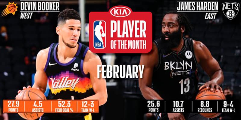 Los mejores del mes de febrero en la NBA JUGADOR