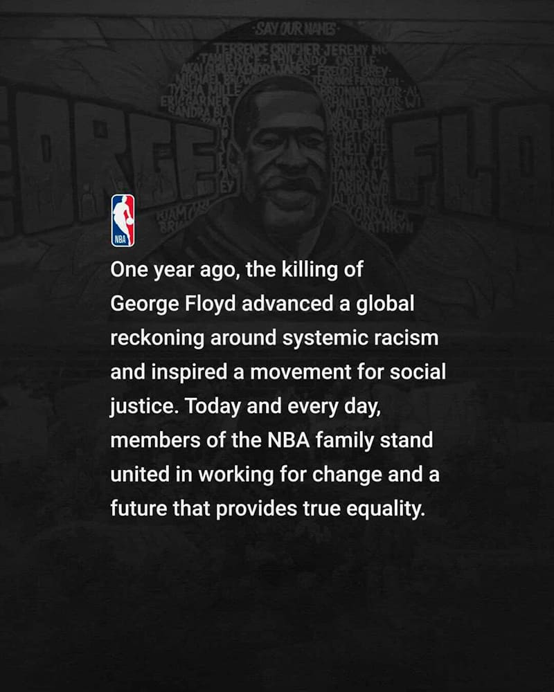 La NBA conmemora el primer aniversario de la muerte de George Floyd 1