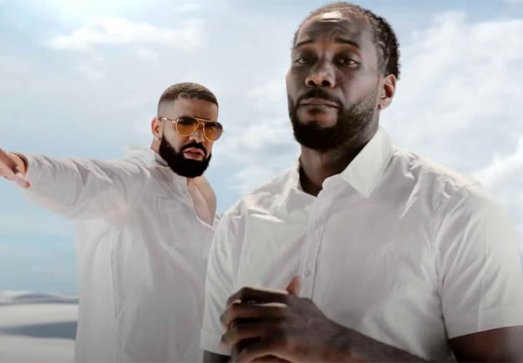 Kawhi Leonard acompaña a Drake en su nuevo video musical