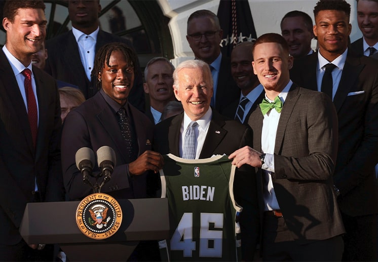 Los Bucks primeros invitados en el regreso de la NBA a la Casa Blanca DEST